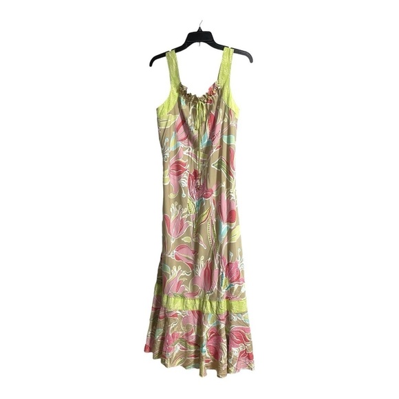 Ku De Ta Floral Sundress with Beaded Sequins size L - Picture 9 of 13